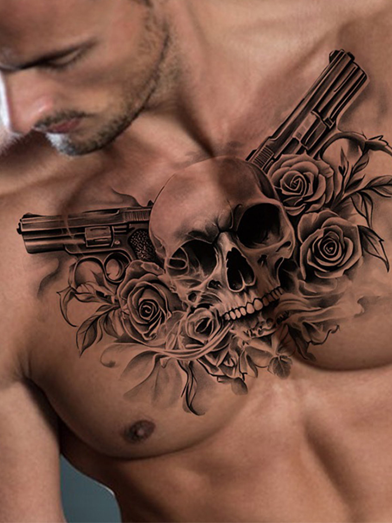 Chest and Back Tattoo Stickers